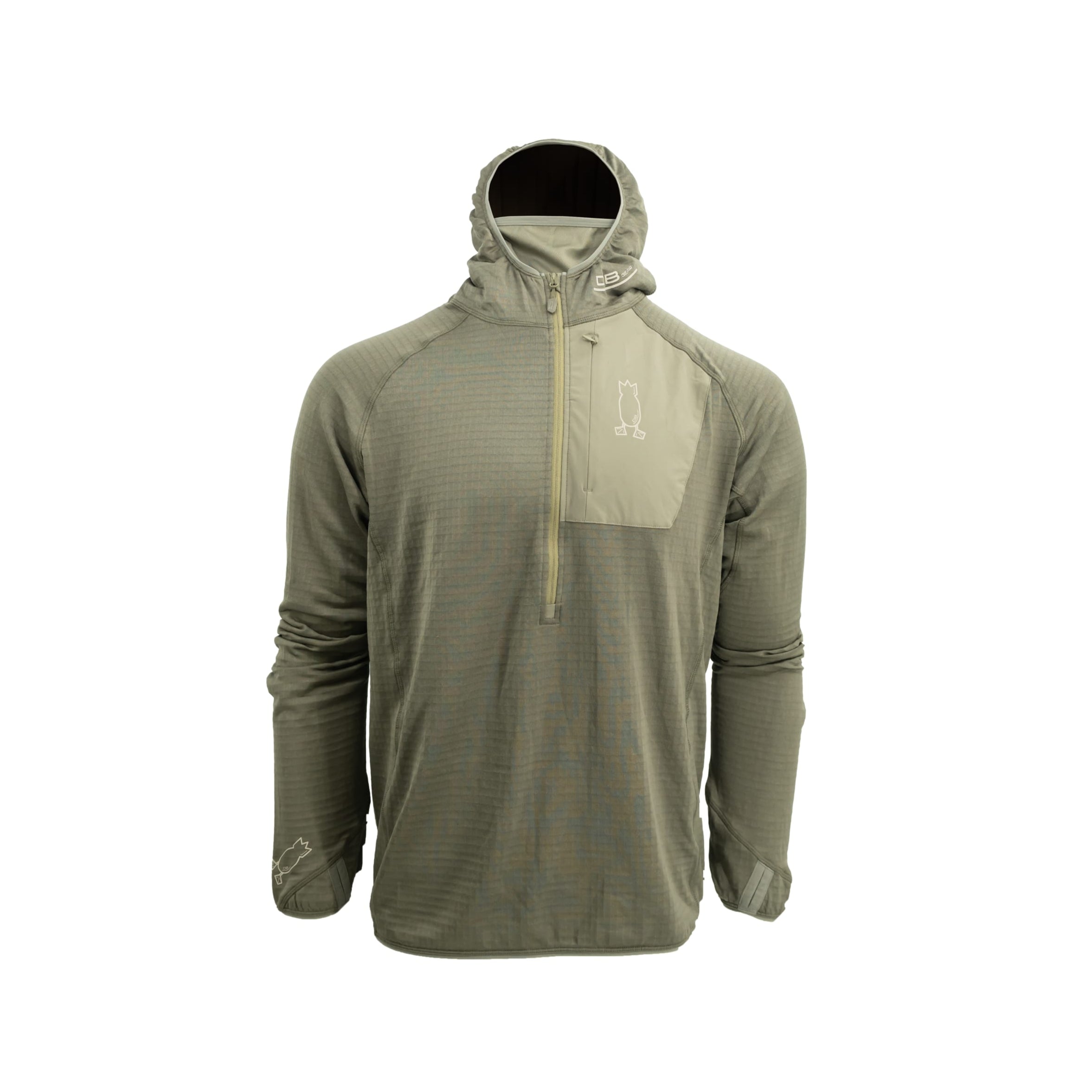 Youth Hunting Base Layer Hoodie Covert Green S
