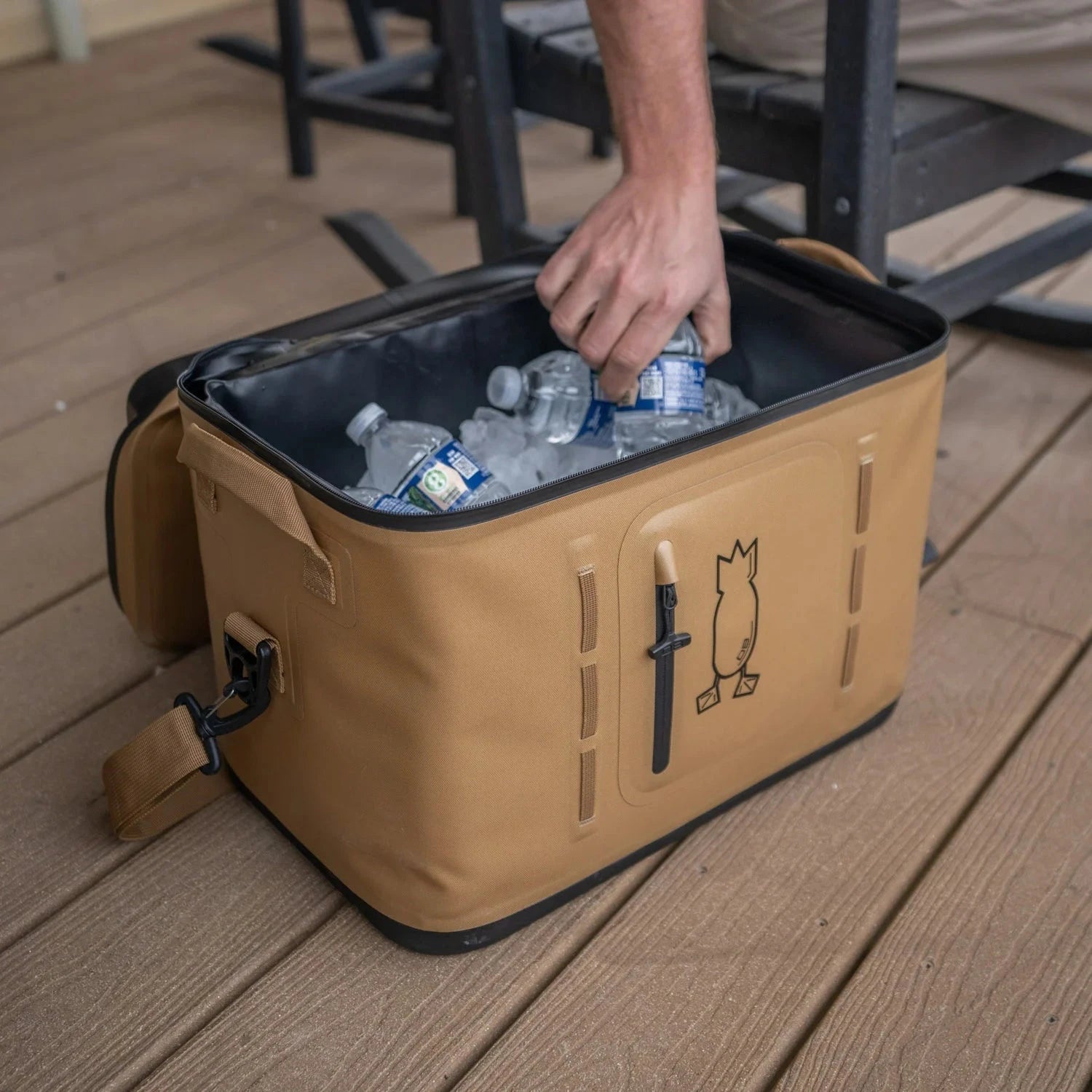 Zippered Waterproof Soft Cooler Carbon Tan