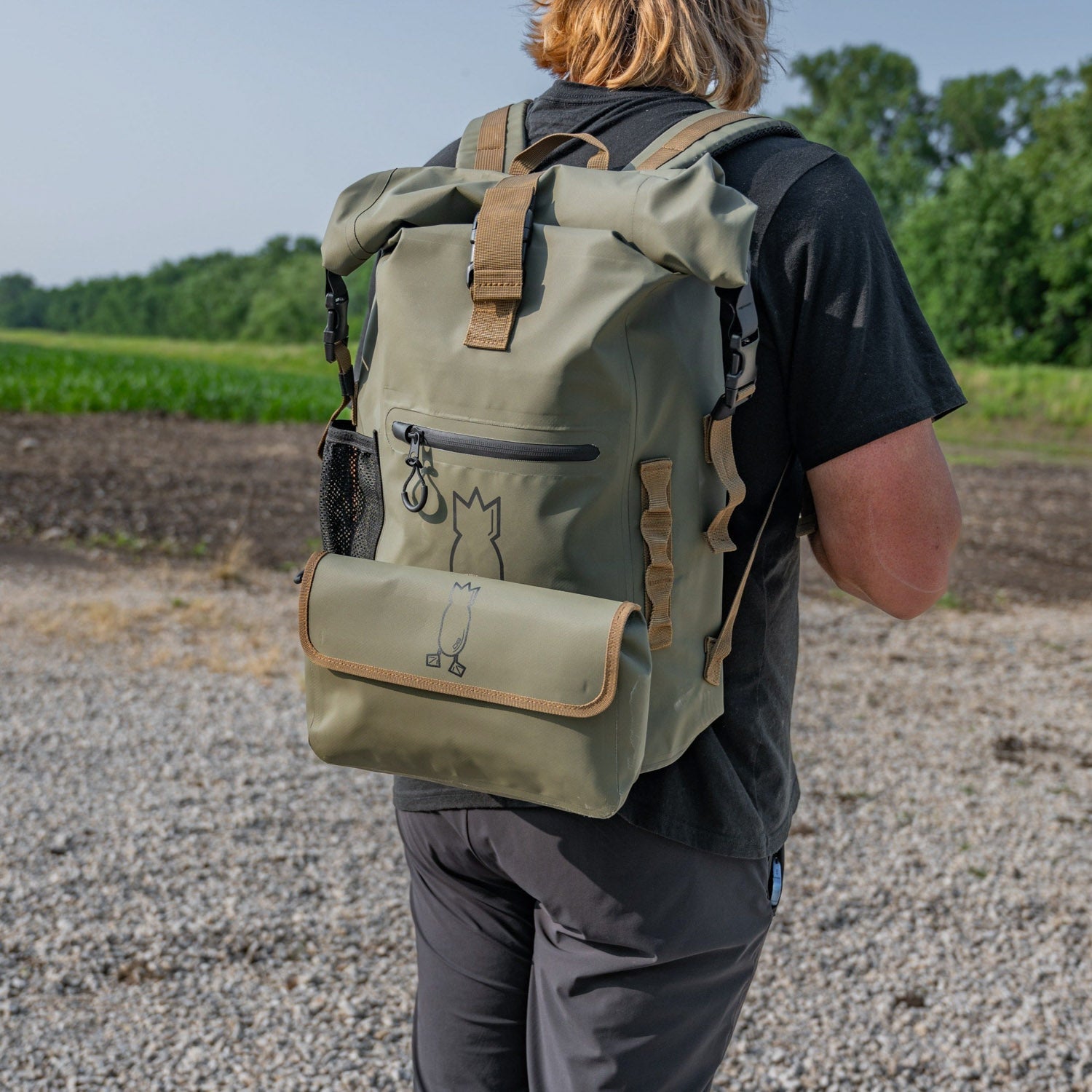 Zippered Pouch Covert Green